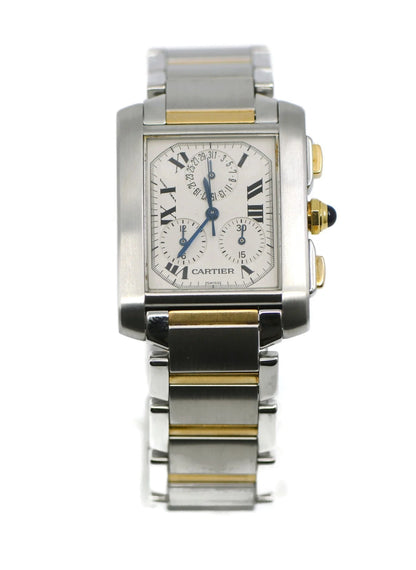 Cartier Tank Chronograph 18K/Stainless Steel Watch W51004Q4