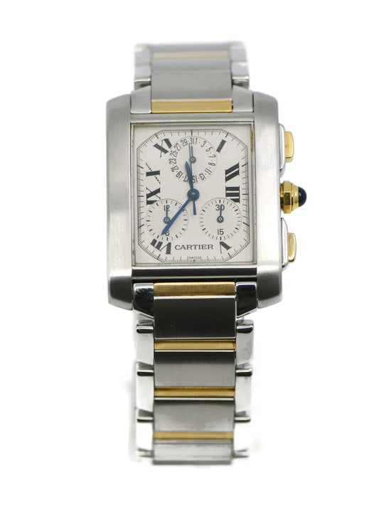 Cartier Tank Chronograph 18K/Stainless Steel Watch W51004Q4
