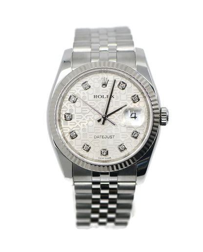 Rolex Datejust Diamond Stainless Steel Watch 116234