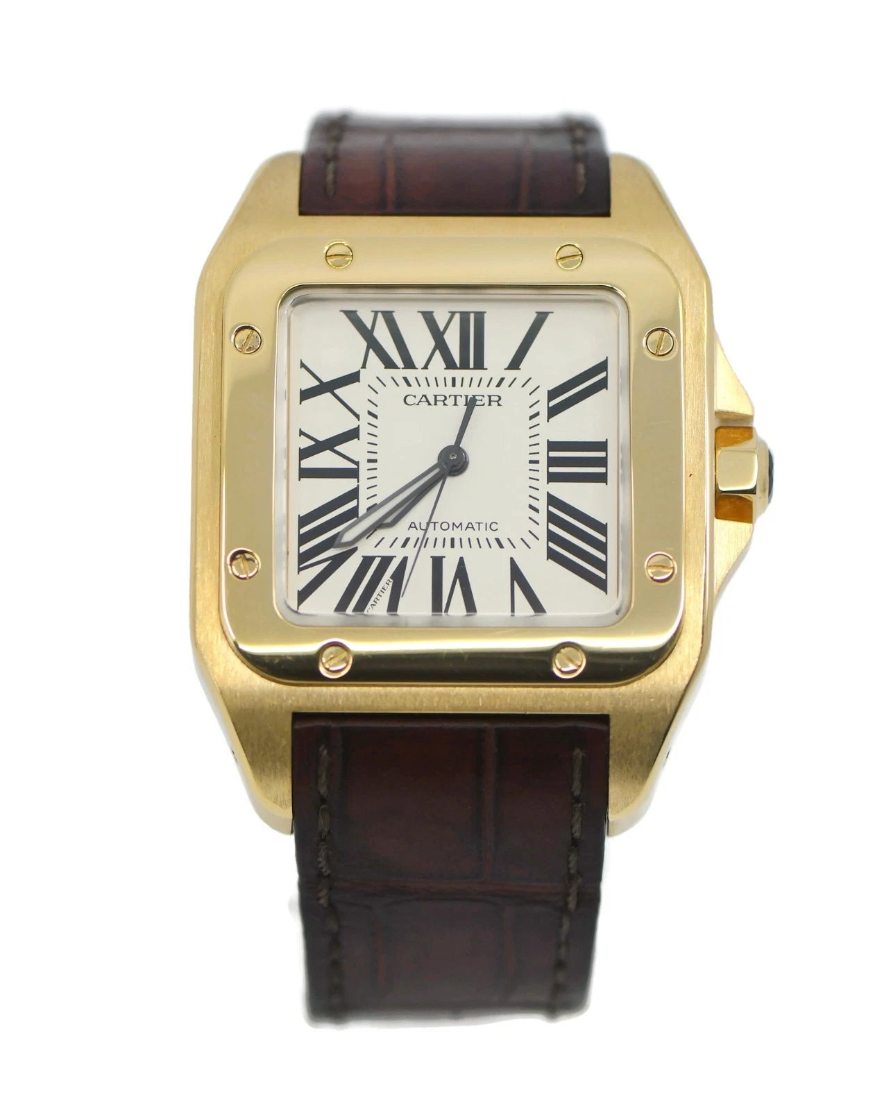 Cartier Santos 100 Large 18K Yellow Gold Watch W20071Y1