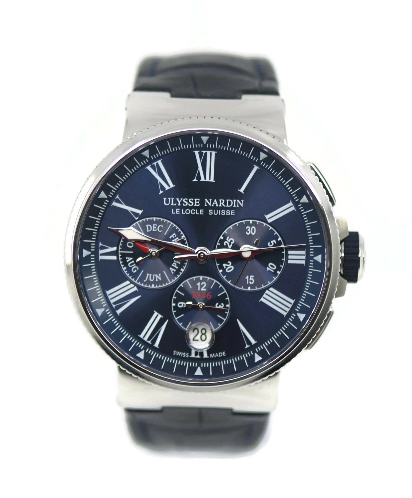 Ulysse Nardin Marine Chronograph Stainless Steel Watch 1533-150