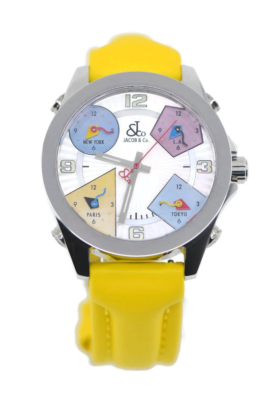Jacob & Co 5 Timezone Stainless Steel Watch JCM24