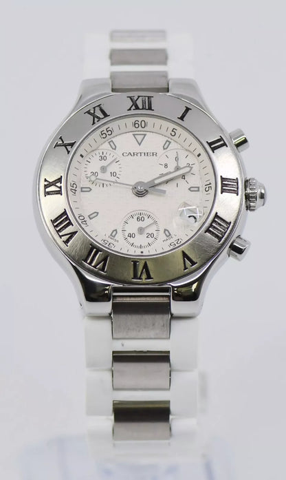 Cartier Must 21 Chronoscaph Stainless Steel Watch 2424