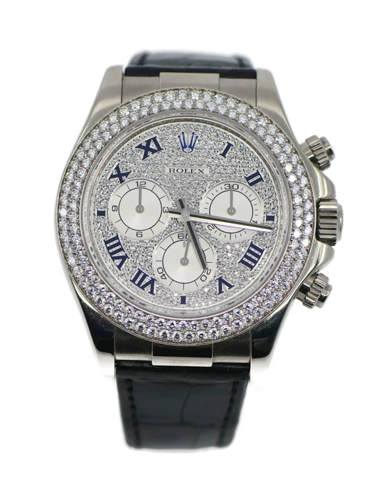 Rolex Daytona Pave Diamond 18K White Gold Watch 116589RBR