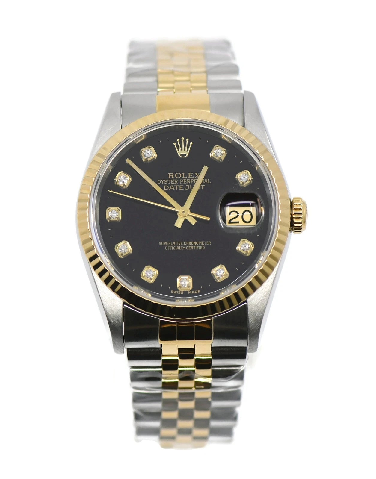 Rolex Datejust Diamond 18K/Stainless Steel Watch 16233