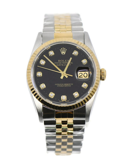 Rolex Datejust Diamond 18K/Stainless Steel Watch 16233