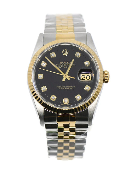 Rolex Datejust Diamond 18K/Stainless Steel Watch 16233