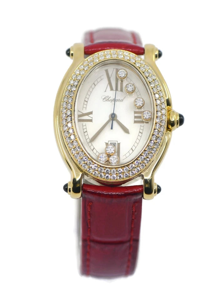 Chopard Happy Sport Diamond 18K Yellow Gold Watch 27/7000