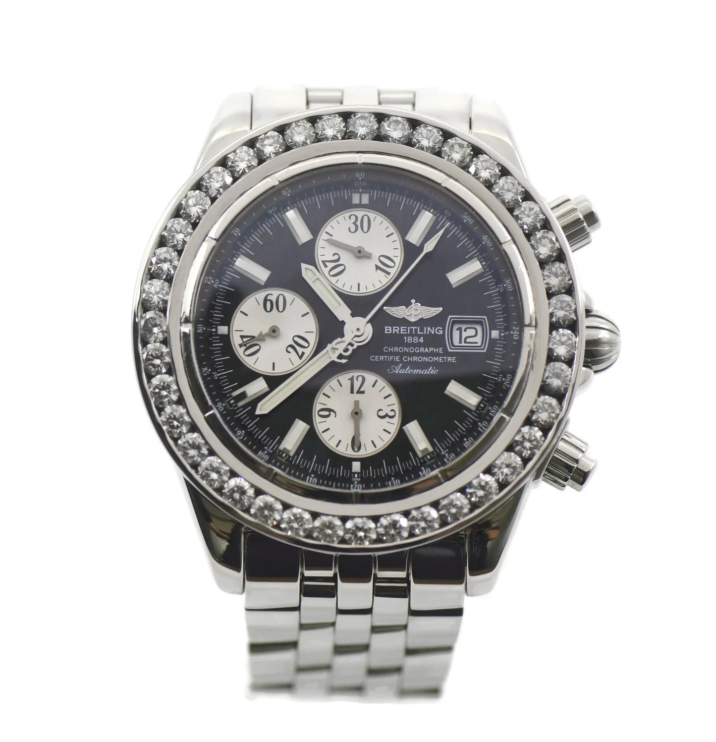 Breitling Chronomat Evolution Diamond Stainless Steel Watch A13356