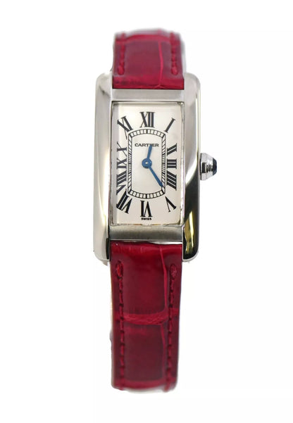 Cartier Tank American 18K White Gold Watch W2601956