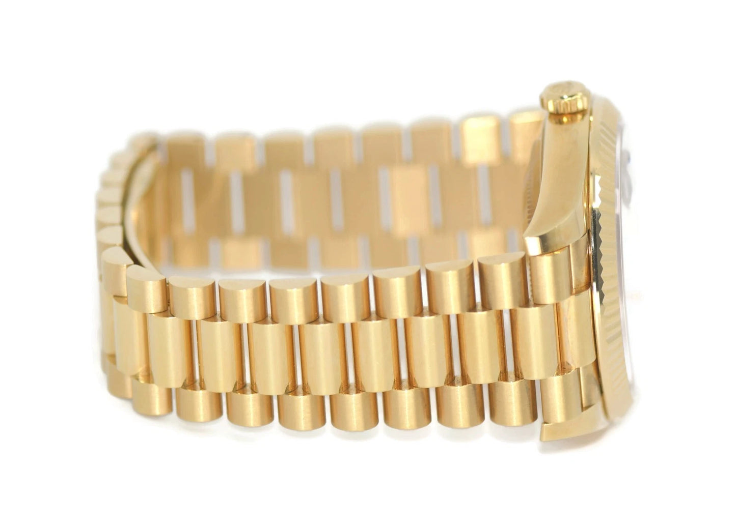 Rolex Day Date Baguette Diamond 18K Yellow Gold Watch 228238