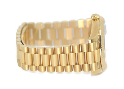Rolex Day Date Baguette Diamond 18K Yellow Gold Watch 228238