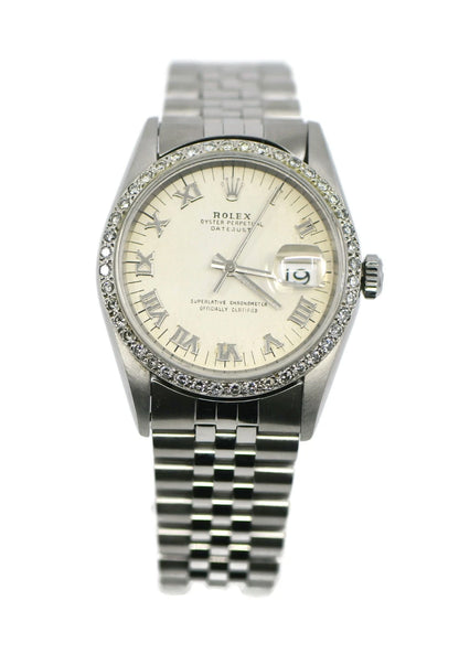 Rolex Datejust Diamond Stainless Steel Watch 16234