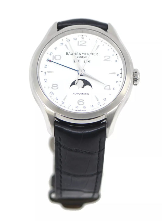 Baume & Mercier Clifton Triple Calendar Stainless Steel Watch MOA10055