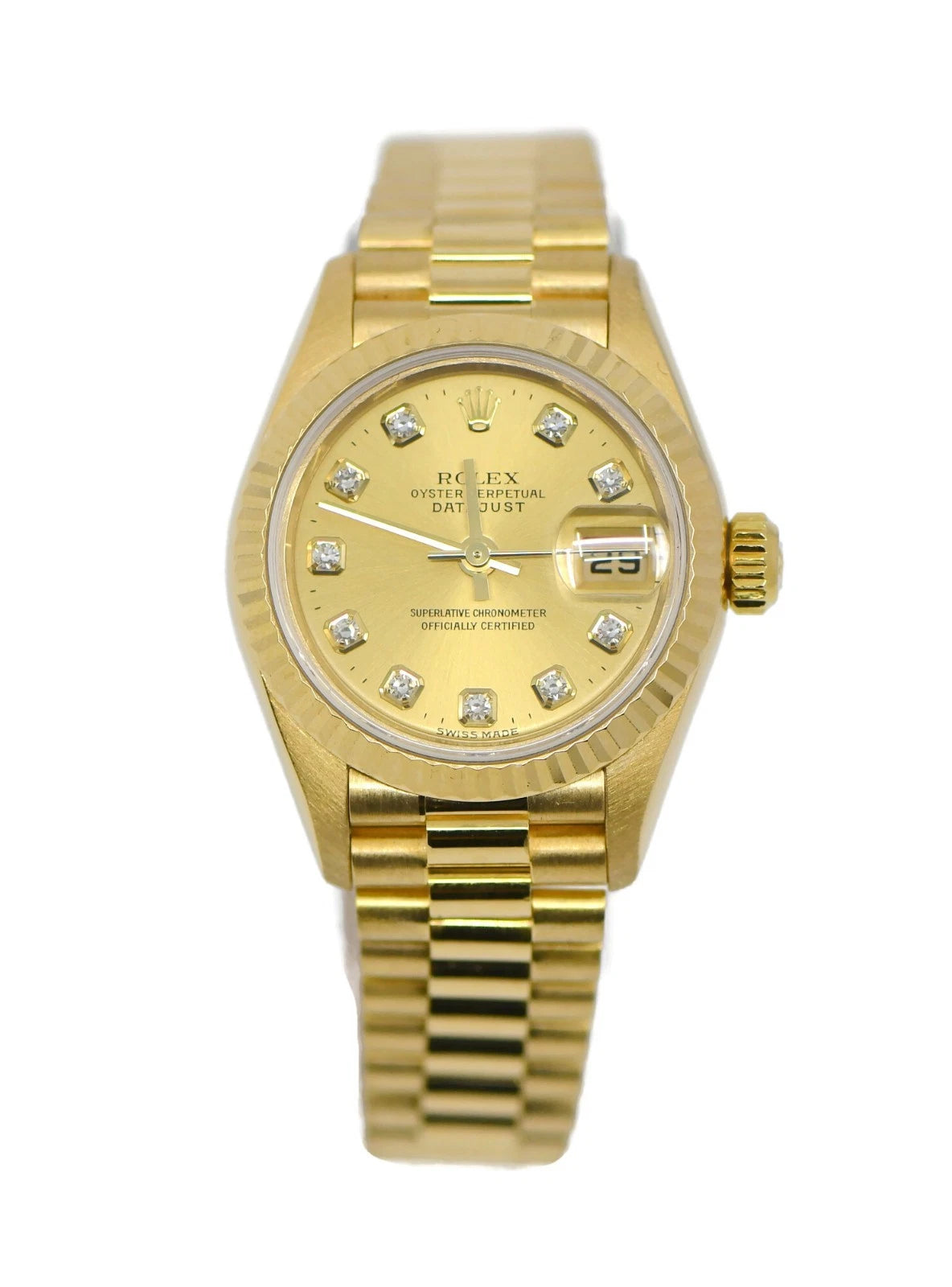 Rolex Datejust Diamond 18K Yellow Gold Watch 79178