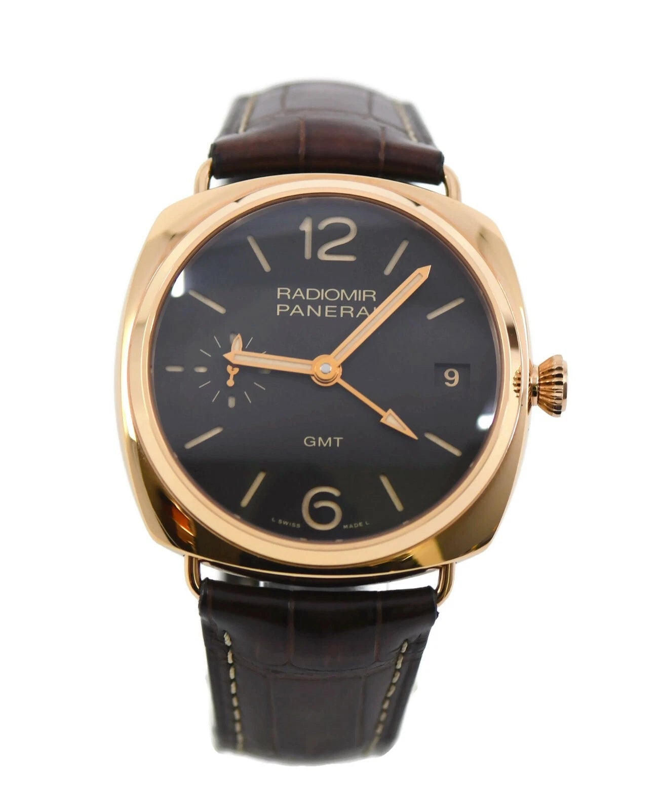 Panerai Radiomir 3 Day GMT 18K Rose Gold Watch PAM00421