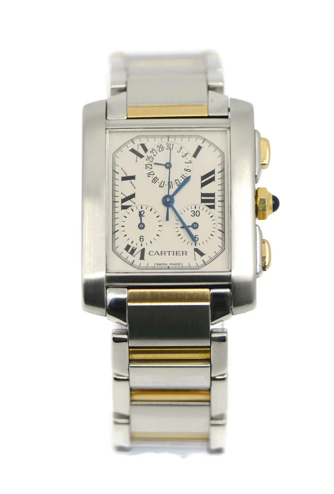 Cartier Tank Chronograph 18K/Stainless Steel Watch W51004Q4
