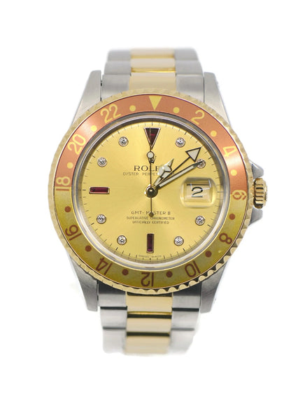 Rolex GMT-Master II Serti Diamond 18K/Stainless Steel Watch 16713