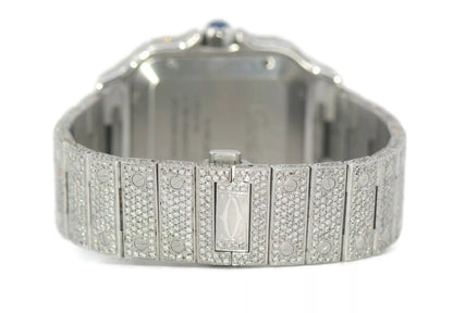 Cartier Santos Large Diamond Stainless Steel Watch WSSA0018