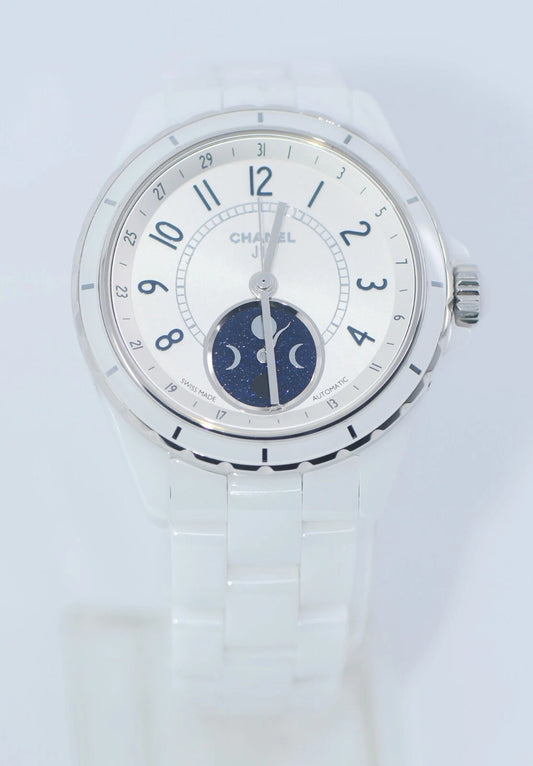 Chanel J12 Moonphase White Ceramic Watch H3404