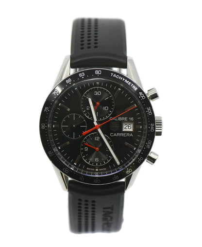 Tag Heuer Carrera Cal 16 Chronograph Stainless Steel Watch CV201AK