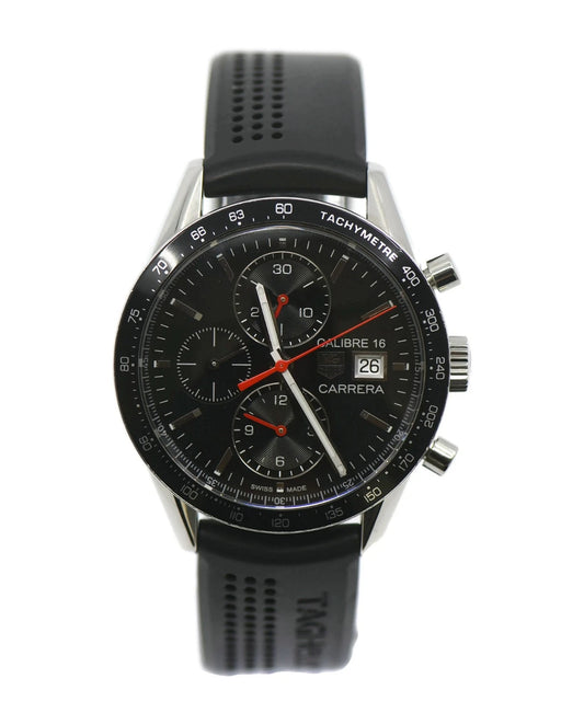 Tag Heuer Carrera Cal 16 Chronograph Stainless Steel Watch CV201AK