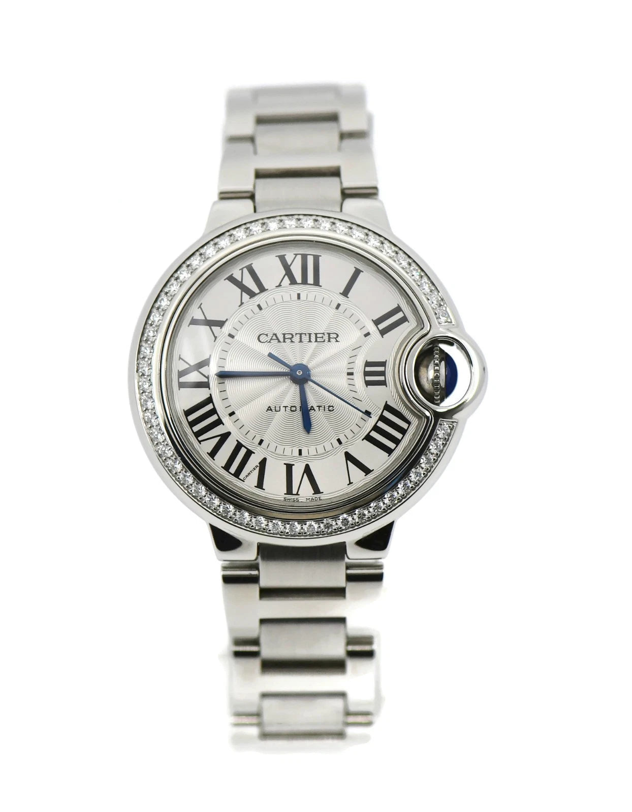 Cartier Ballon Bleu Diamond Stainless Steel Watch W4BB0016