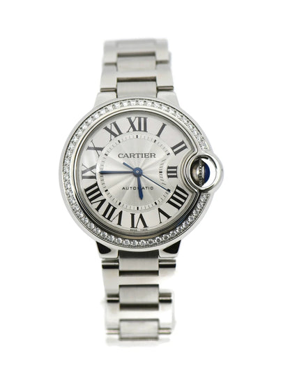 Cartier Ballon Bleu Diamond Stainless Steel Watch W4BB0016