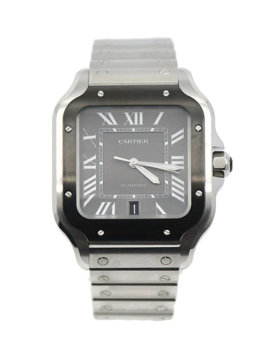 Cartier Santos Large Stainless Steel Watch WSSA0037