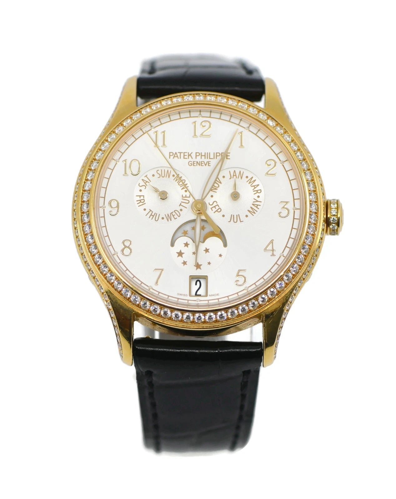 Patek Philippe Annual Calendar Diamond 18K Rose Gold Watch 4947R