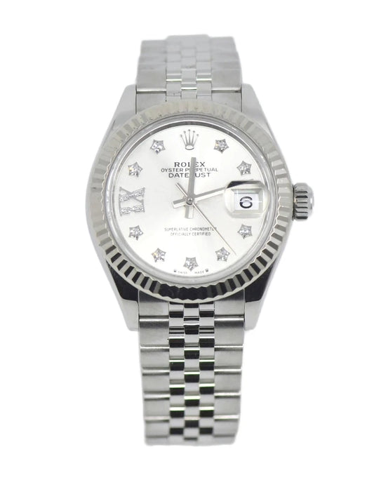 Rolex Datejust 28 Diamond Stainless Steel Watch 279174