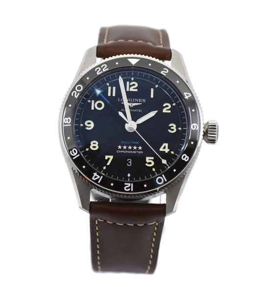 Longines Zulu Spirit Time Stainless Steel Watch L3.812.4.53.2