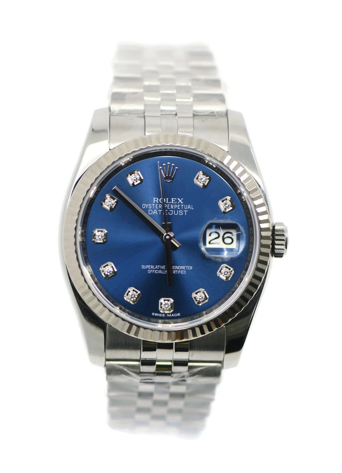 Rolex Datejust Diamond Stainless Steel Watch 116234