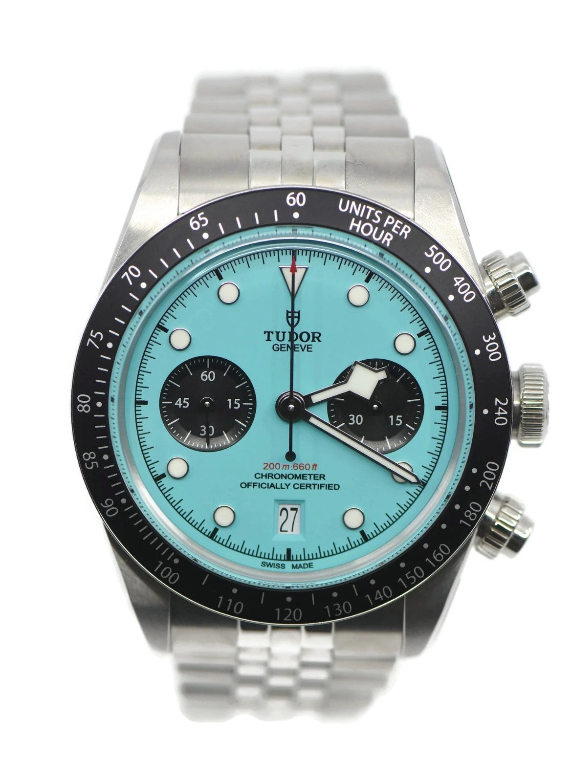 Tudor Black Bay Flamingo Stainless Steel Watch 79360N