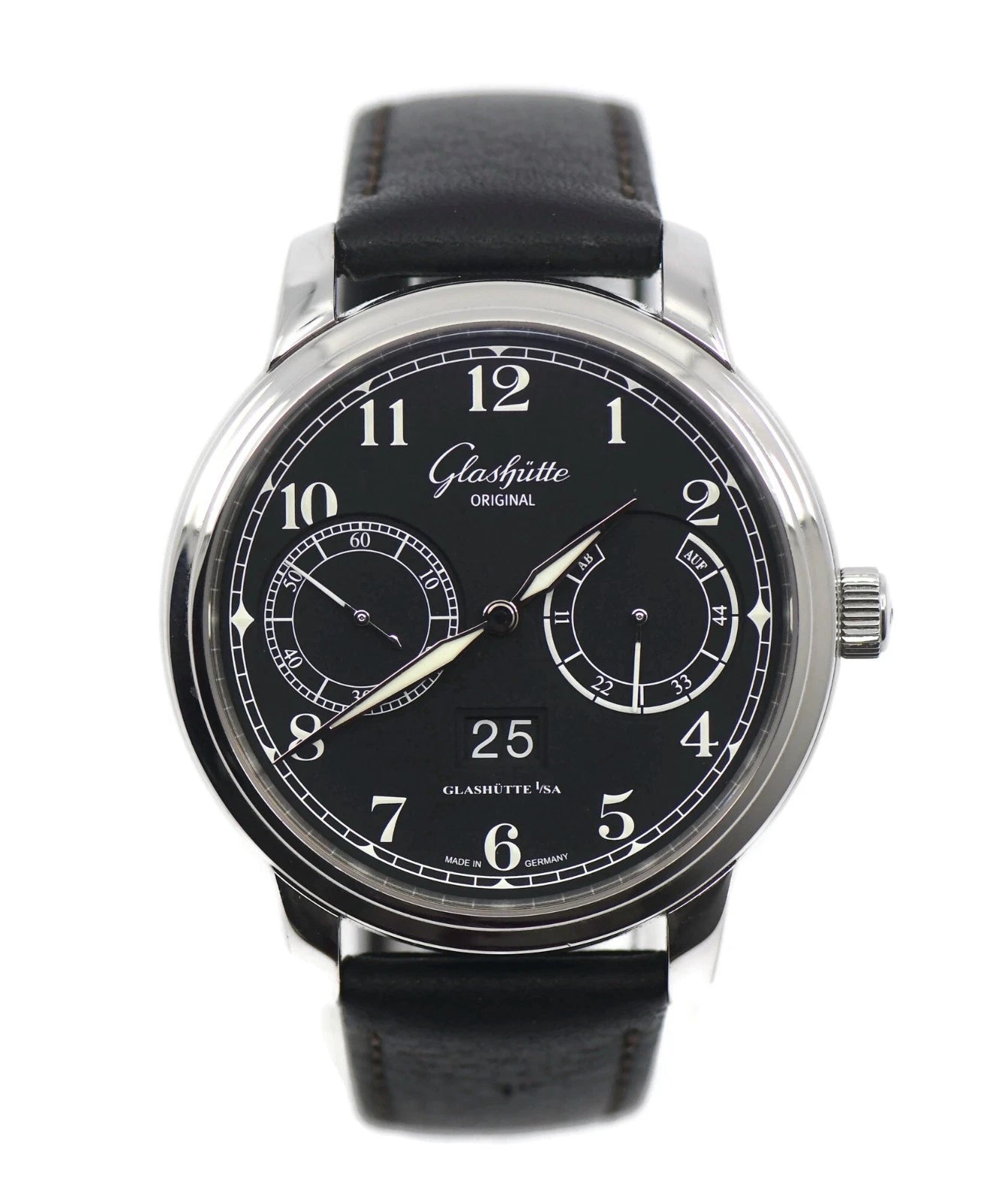 Glashutte Senator Observer Stainless Steel Watch 1-00-14-07-02-30