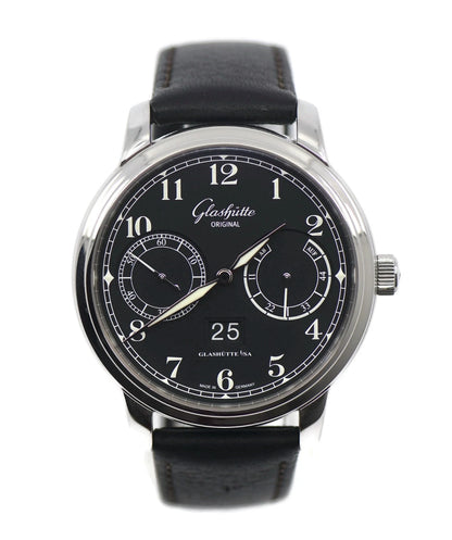 Glashutte Senator Observer Stainless Steel Watch 1-00-14-07-02-30