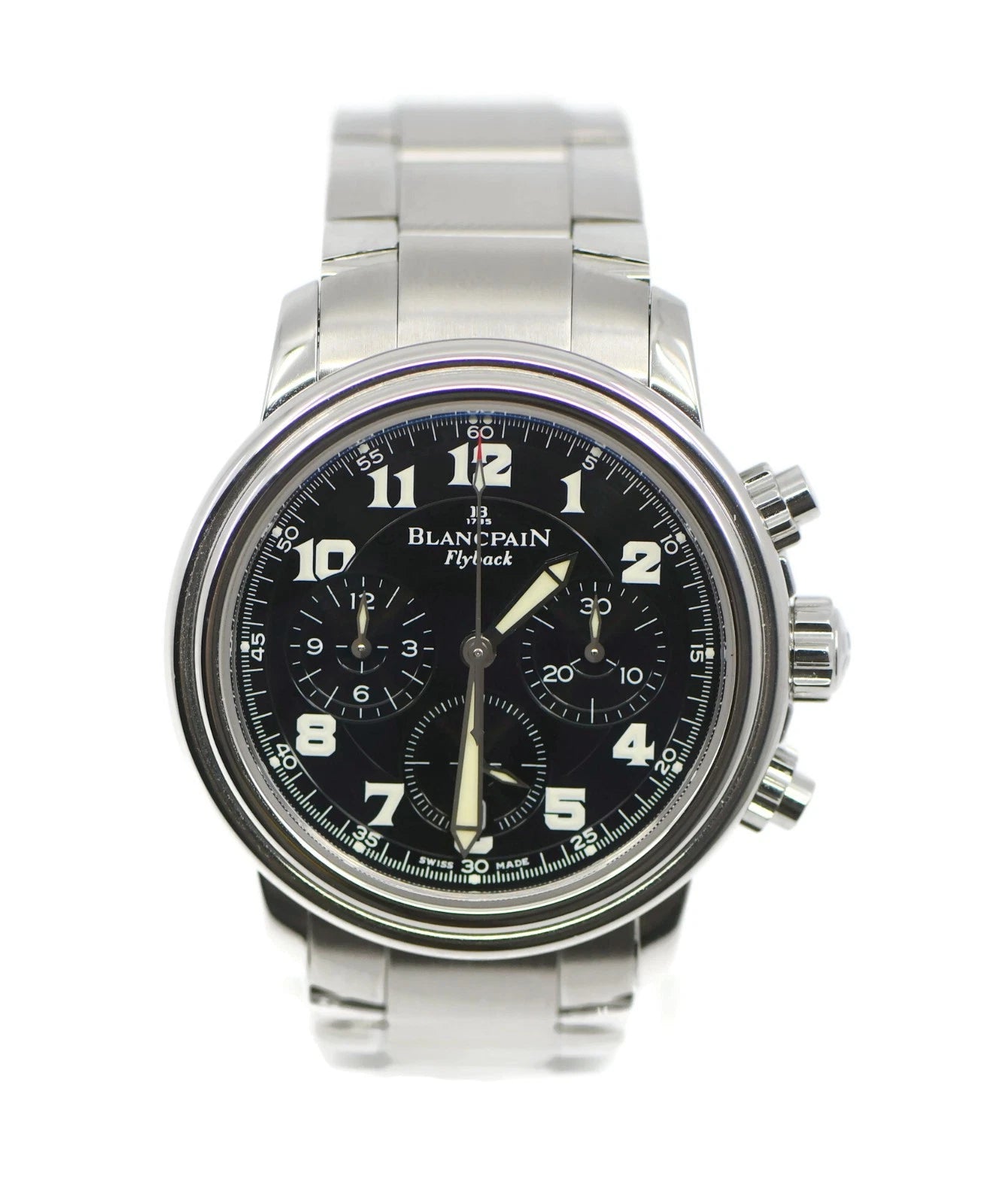 Blancpain Leman Chronograph Flyback Stainless Steel Watch 2185F
