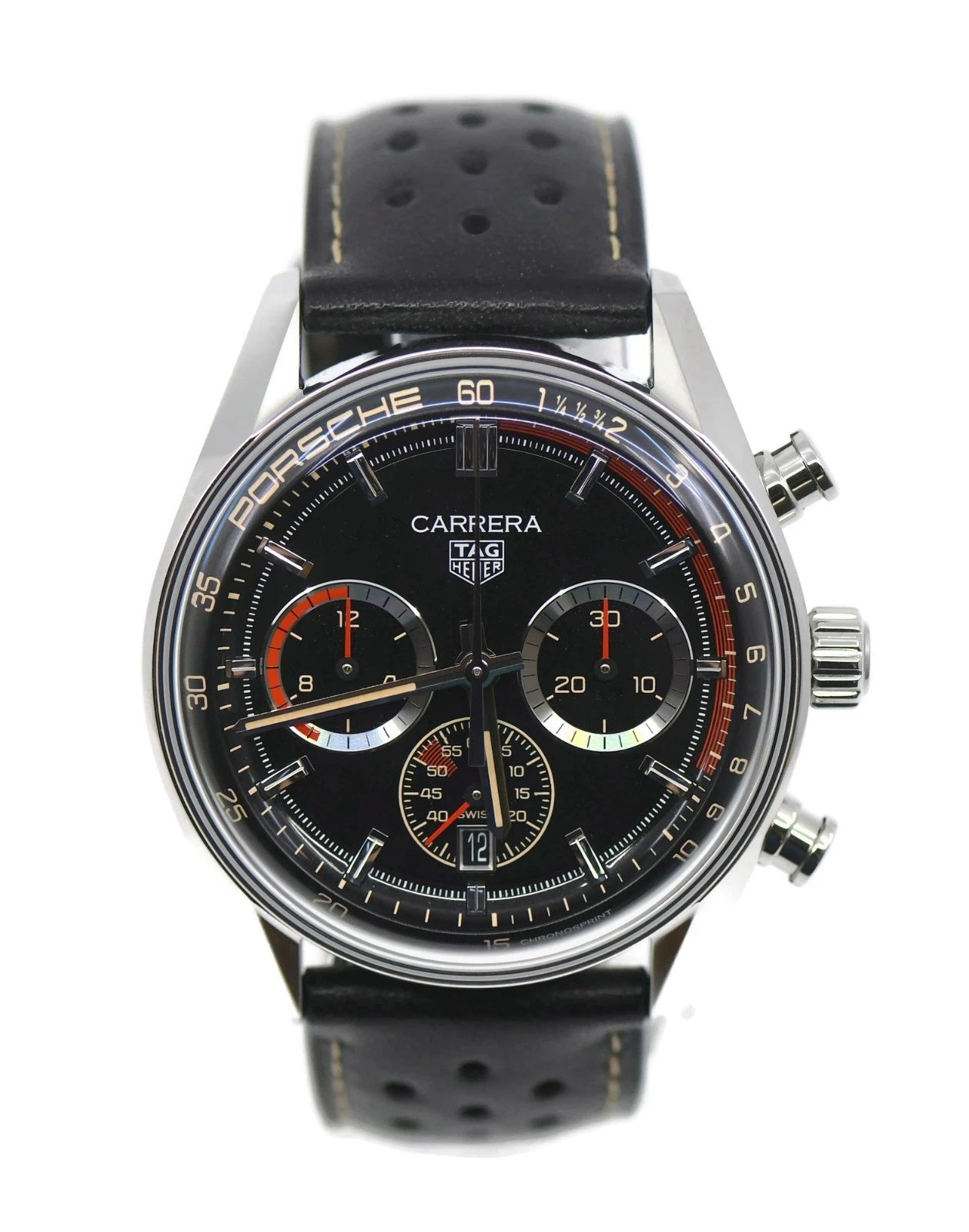 Tag Heuer Carrera Porsche Chronosprint Stainless Steel Watch CBS2015
