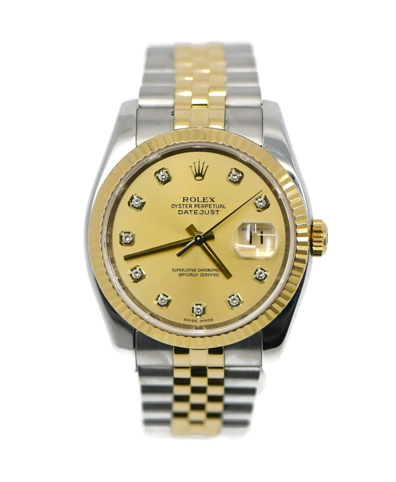 Rolex Datejust Diamond 18K/Stainless Steel Watch 116233