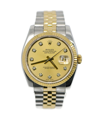 Rolex Datejust Diamond 18K/Stainless Steel Watch 116233