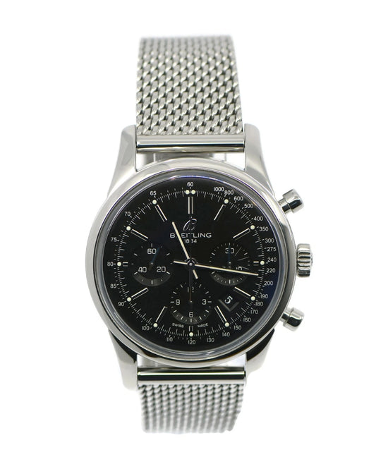 Breitling Transocean Chronograph Stainless Steel Watch AB0152