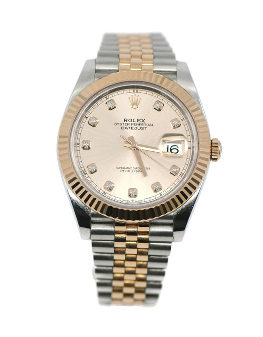 Rolex Datejust Sundust Diamond 18K/Stainless Steel Watch 126331