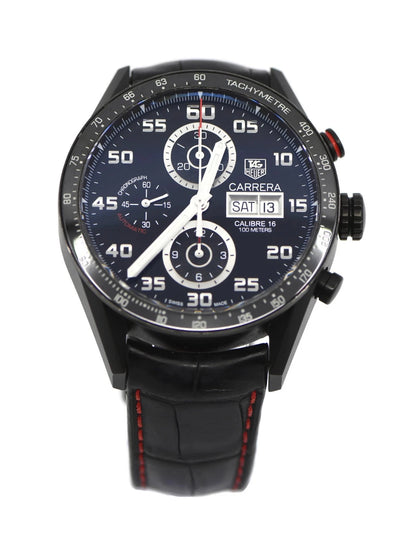 Tag Heuer Carrera Chronograph Black Titanium Watch CV2A81