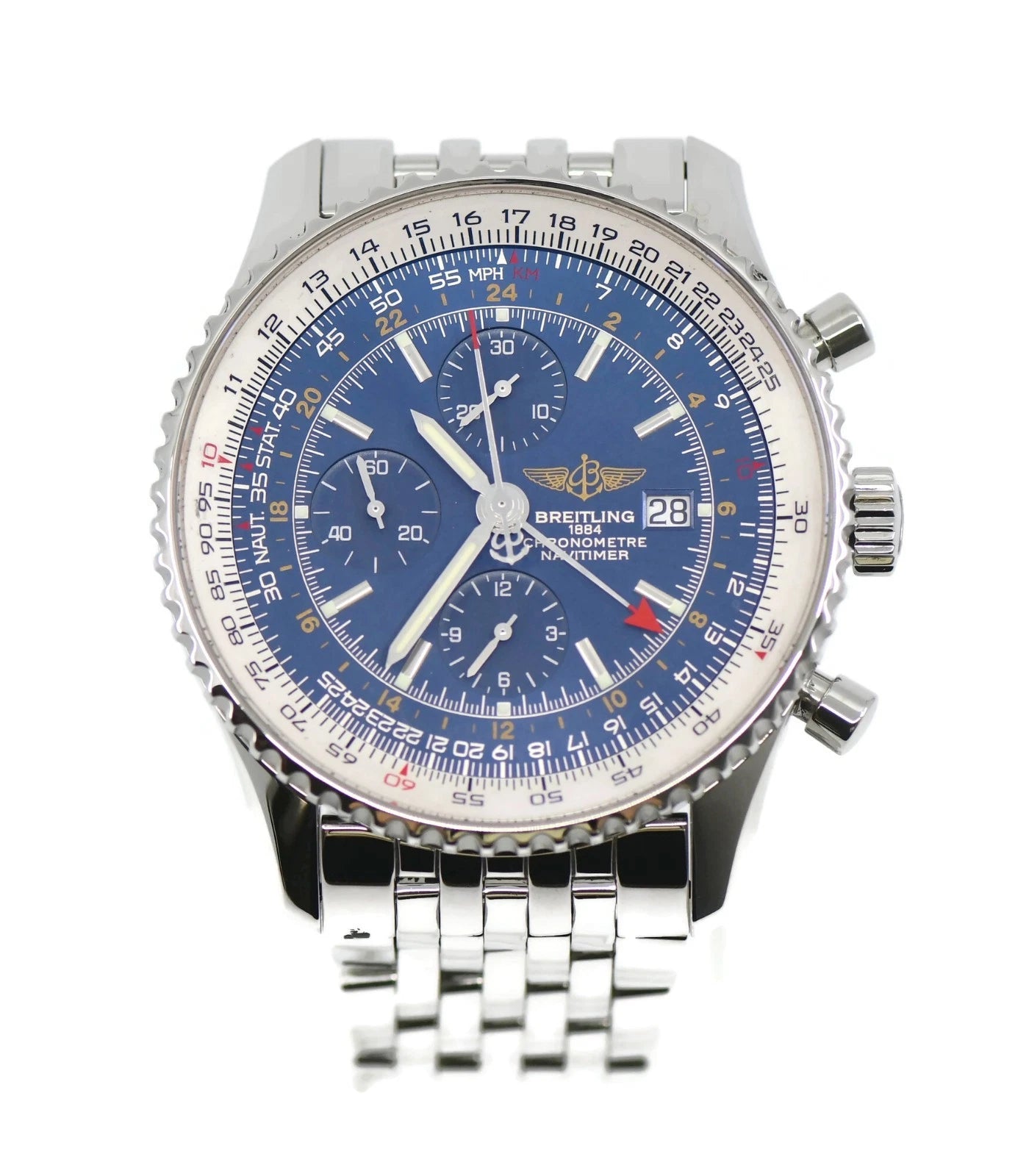 Breitling Navitimer GMT Chronograph Stainless Steel Watch A24322