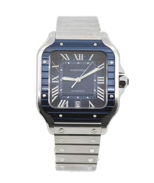 Cartier Santos Large Stainless Steel Watch WSSA0048