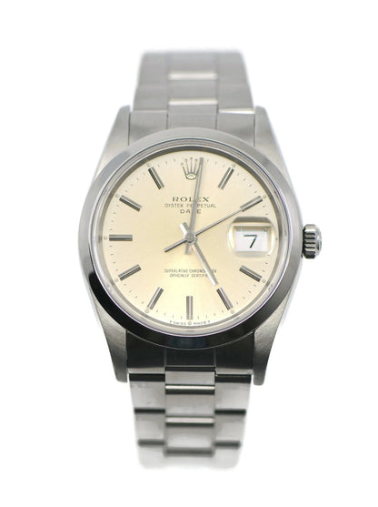 Rolex Oyster Perpetual Date Stainless Steel Watch 15200