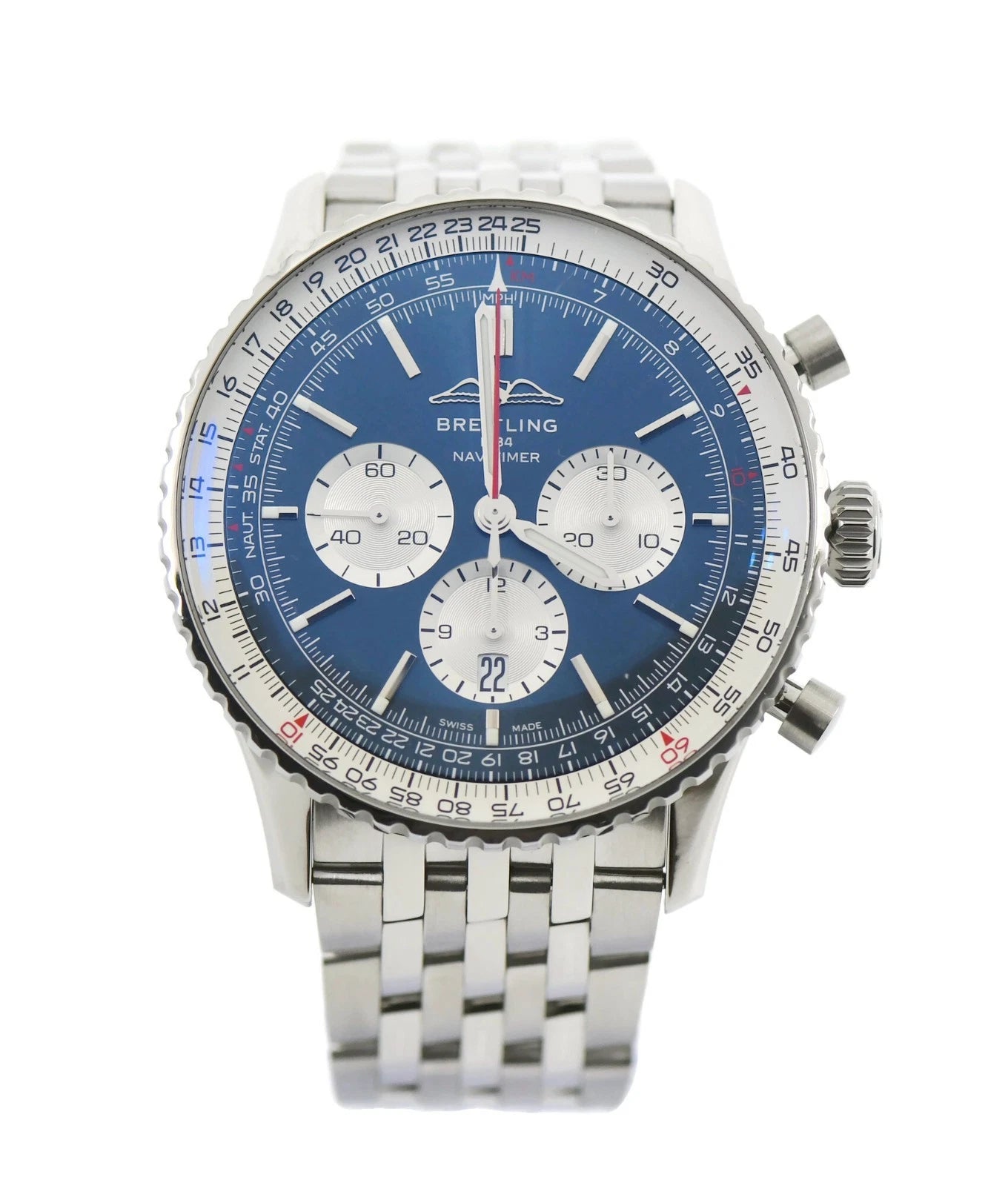 Breitling Navitimer Chronograph Stainless Steel Watch AB0137