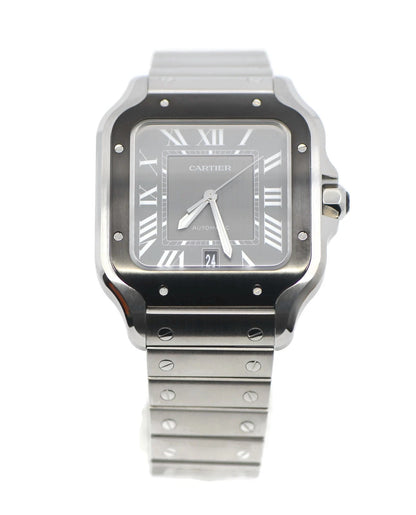 Cartier Santos Large Stainless Steel Watch WSSA0037