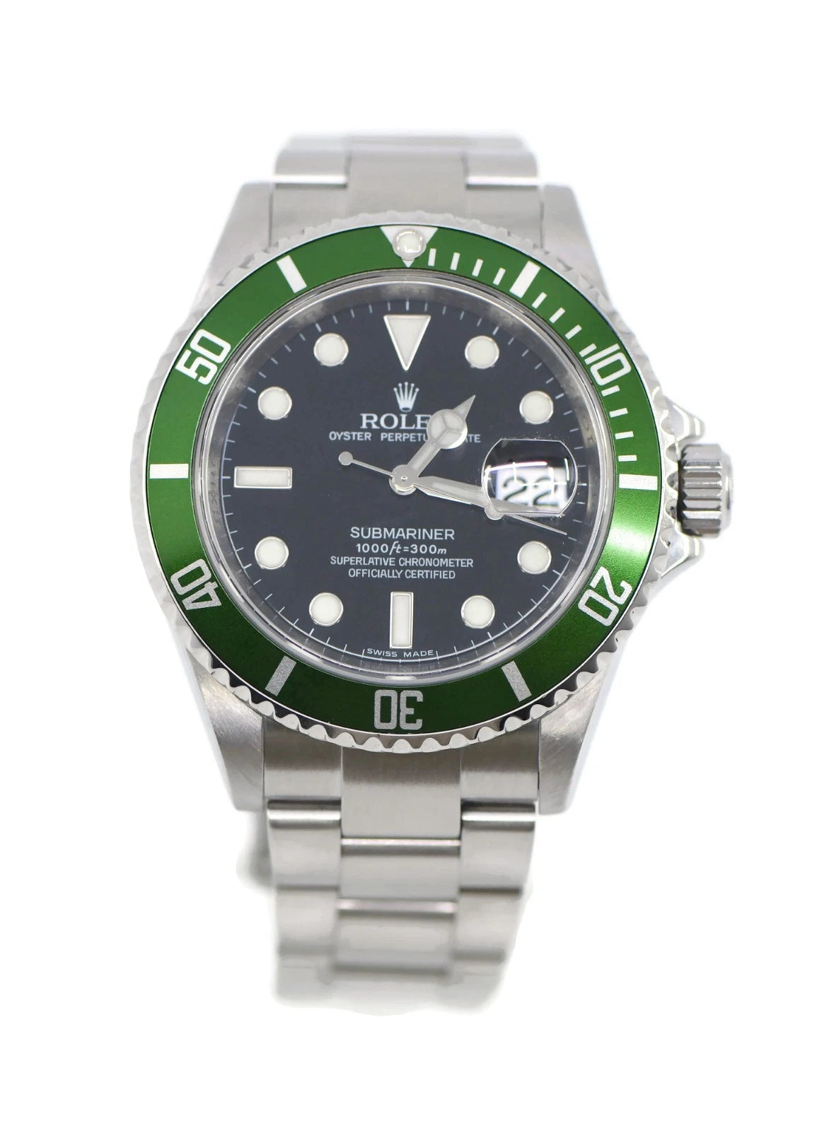Rolex Submariner Kermit Stainless Steel Watch 16610V
