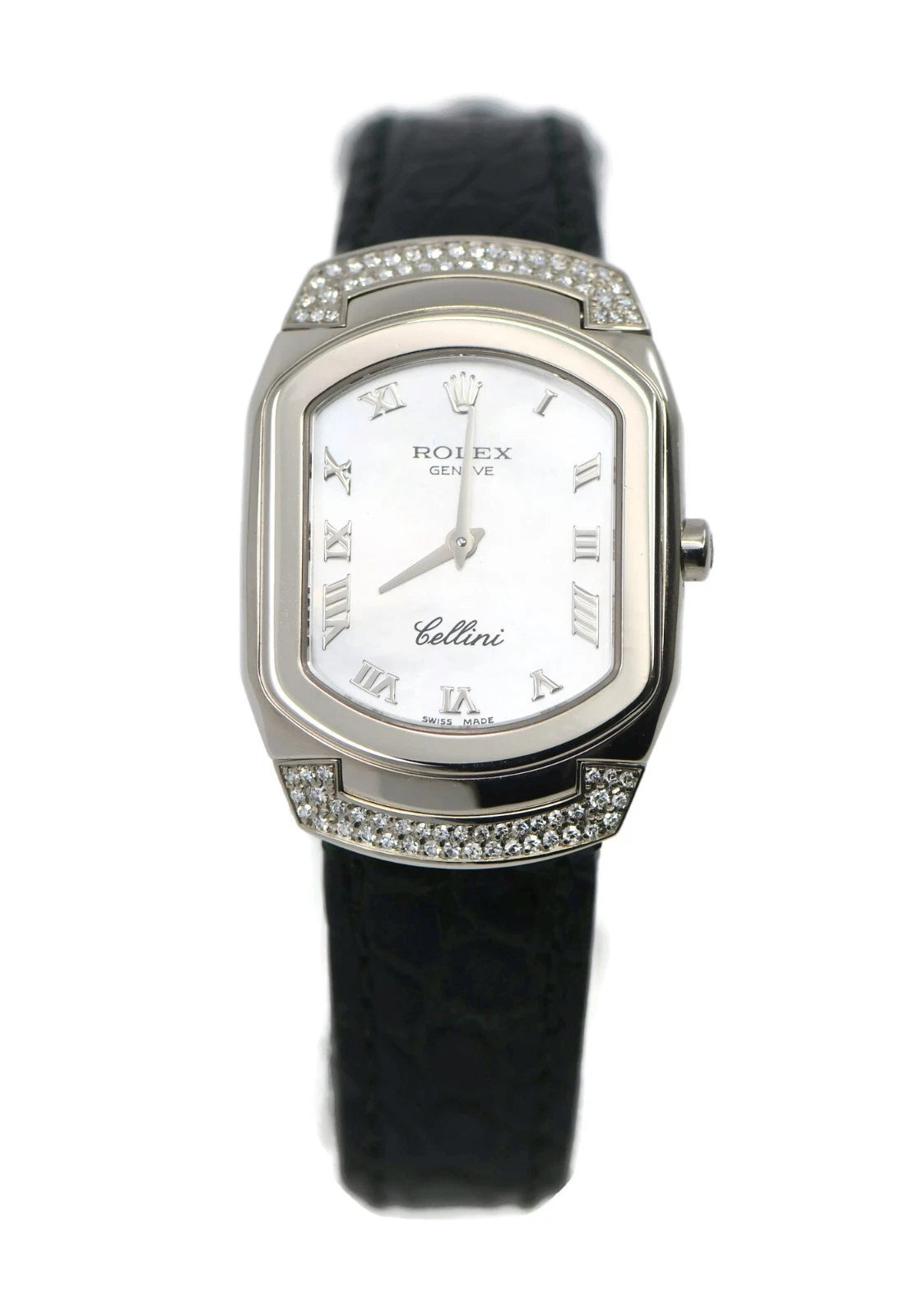 Rolex Cellini Diamond 18K White Gold Watch 6692